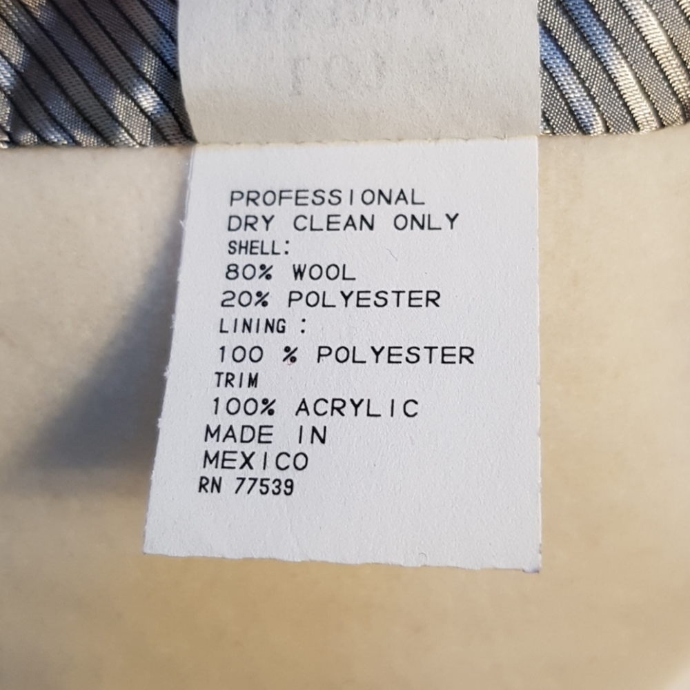 JP 1893 Off white wool blend coat 8P - Picture 7 of 8